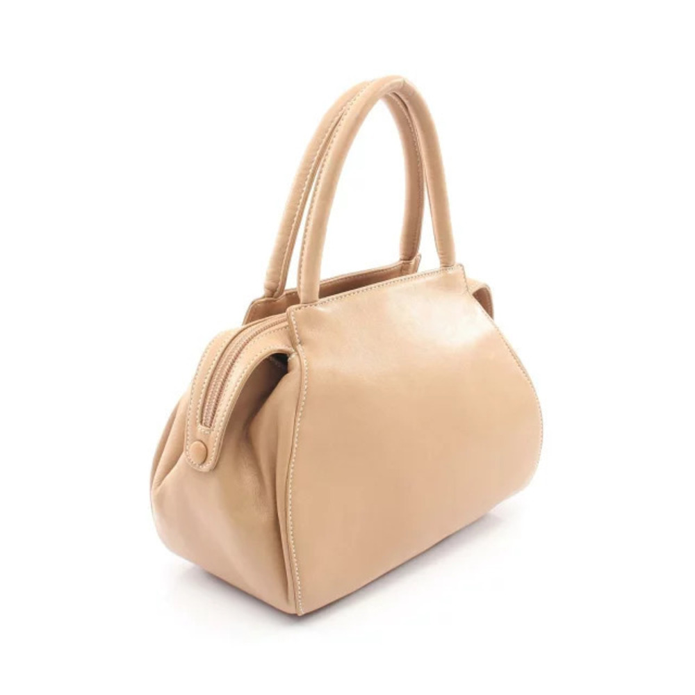 Loewe Anagram Beige Leather Cream Handbag Tan Cream